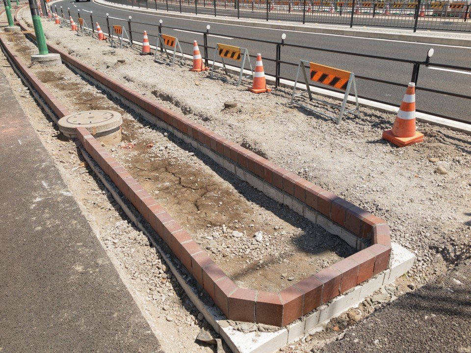 造成地と構内通路 施工写真